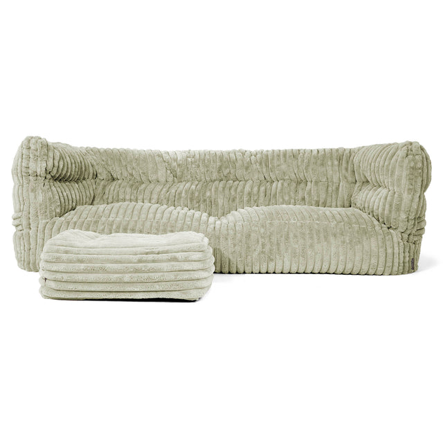 Louis 3-seter Saccosekk Sofa - Ultrabehagelig Kord Salviegrønn 02