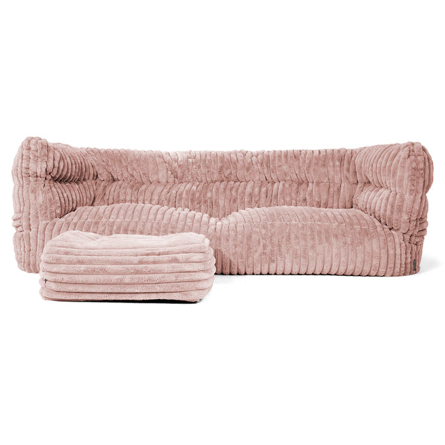 Louis 3-seter Saccosekk Sofa - Ultrabehagelig Kord Støvete Rosa 02