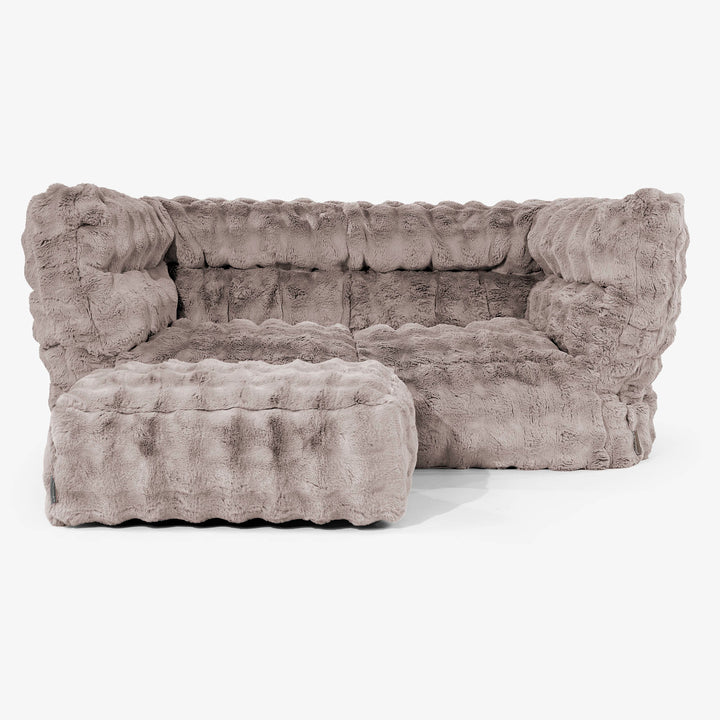 Albert 2-seter Saccosekk Sofa 2.0 - Falsk Pels Boble Mink 02