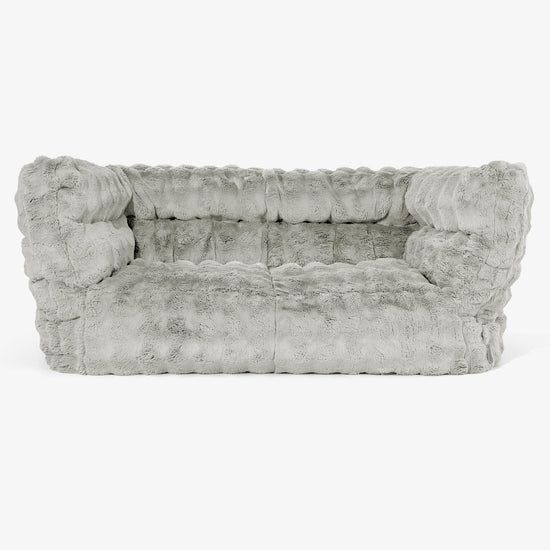 Albert 2-seter Saccosekk Sofa 2.0 - Falsk Pels Boble Salviegrønn 01