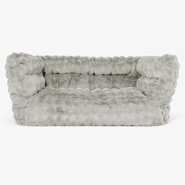 Albert 2-seter Saccosekk Sofa 2.0 - Falsk Pels Boble Salviegrønn 01
