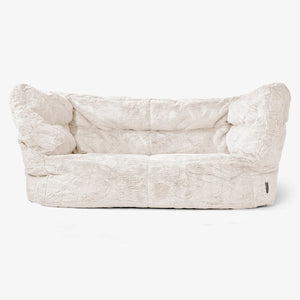Albert 2-seter Saccosekk Sofa 2.0 - Kanin-fuskepels Hvit