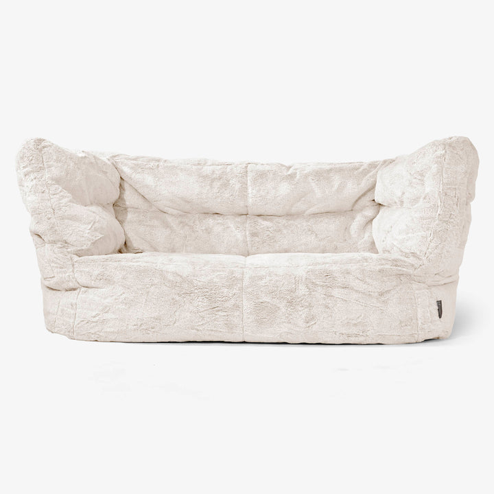 Albert 2-seter Saccosekk Sofa 2.0 - Kanin-fuskepels Hvit 01