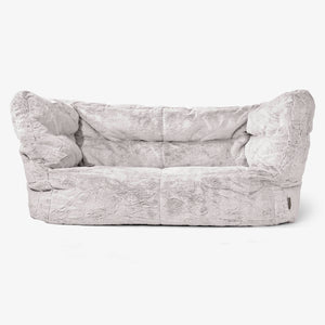 Albert 2-seter Saccosekk Sofa 2.0 - Kanin-fuskepels Lysegrå