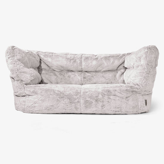 Albert 2-seter Saccosekk Sofa 2.0 - Kanin-fuskepels Lysegrå 01