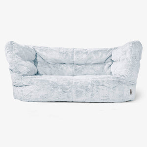Albert 2-seter Saccosekk Sofa 2.0 - Kanin-fuskepels Støvete Blå