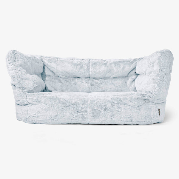 Albert 2-seter Saccosekk Sofa 2.0 - Kanin-fuskepels Støvete Blå 01