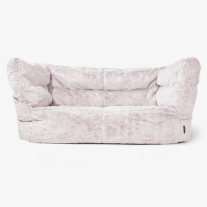 Albert 2-seter Saccosekk Sofa 2.0 - Kanin-fuskepels Støvete Rosa