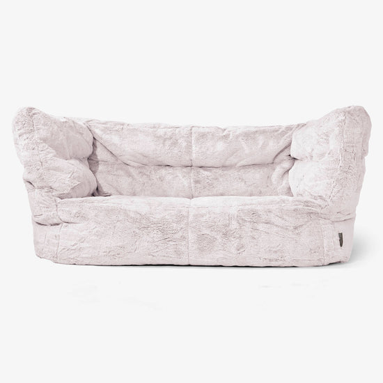 Albert 2-seter Saccosekk Sofa 2.0 - Kanin-fuskepels Støvete Rosa 01