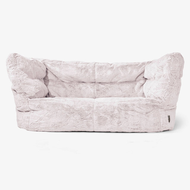 Albert 2-seter Saccosekk Sofa 2.0 - Kanin-fuskepels Støvete Rosa 01