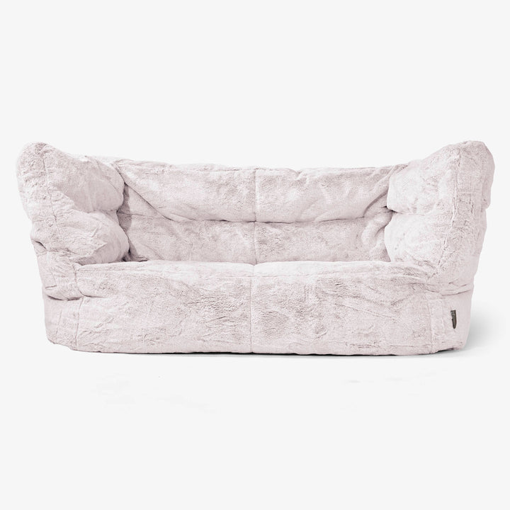 Albert 2-seter Saccosekk Sofa 2.0 - Kanin-fuskepels Støvete Rosa 01