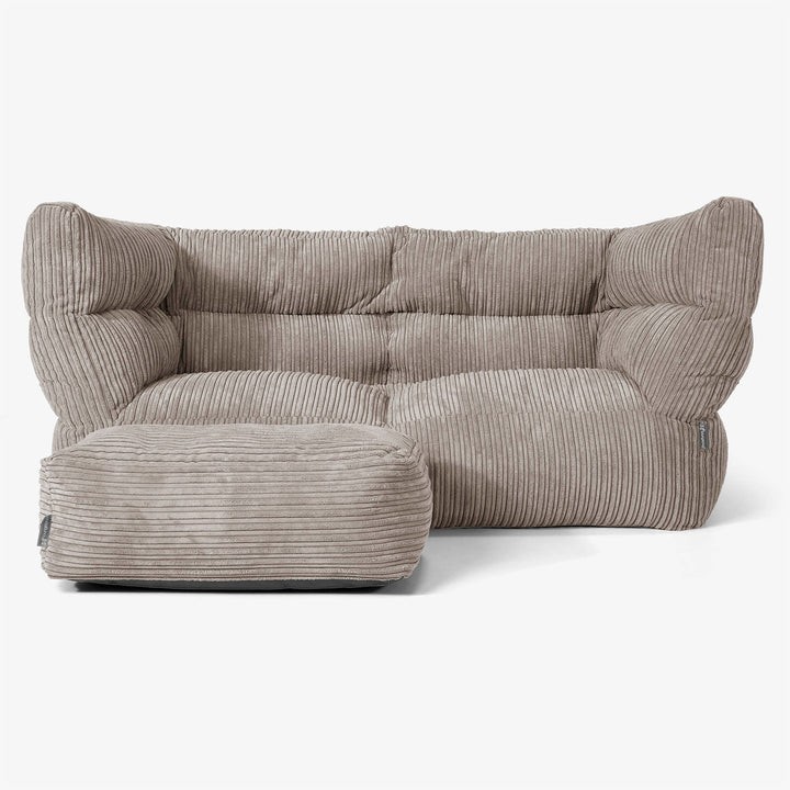Albert 2-seter Saccosekk Sofa 2.0 - Kordfløyel Duegrå 02
