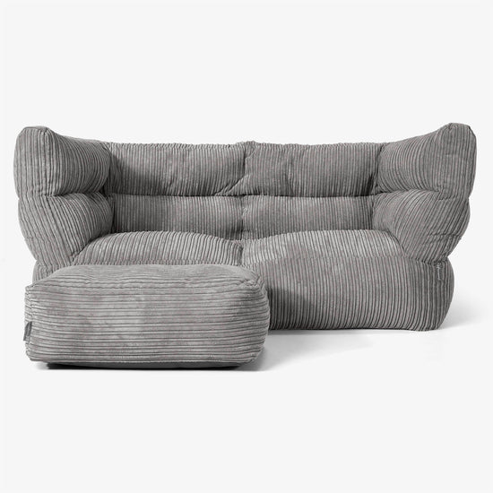 Albert 2-seter Saccosekk Sofa 2.0 - Kordfløyel Grafitt 02