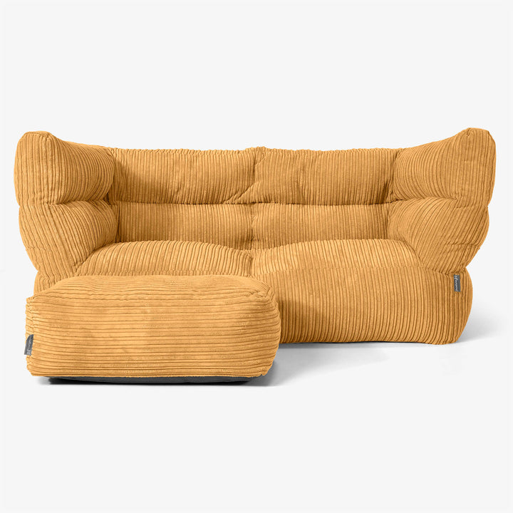 Albert 2-seter Saccosekk Sofa 2.0 - Kordfløyel Gylden Honning 02