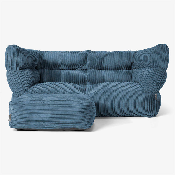 Albert 2-seter Saccosekk Sofa 2.0 - Kordfløyel Marineblå 02
