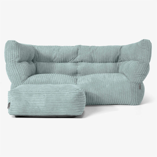 Albert 2-seter Saccosekk Sofa 2.0 - Kordfløyel Mintgrønn 02