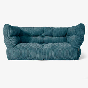 Albert 2-seter Saccosekk Sofa 2.0 - Kordfløyel Mørketurkis