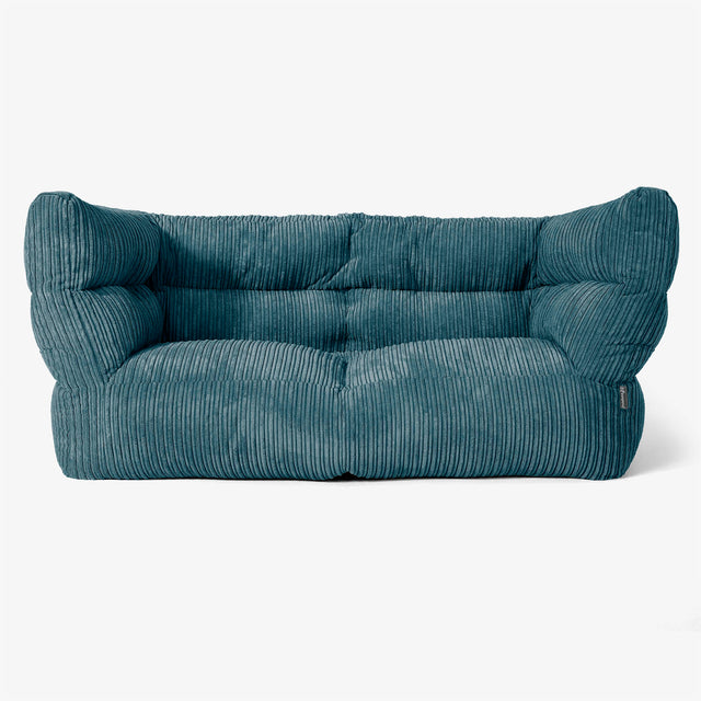 Albert 2-seter Saccosekk Sofa 2.0 - Kordfløyel Mørketurkis 01