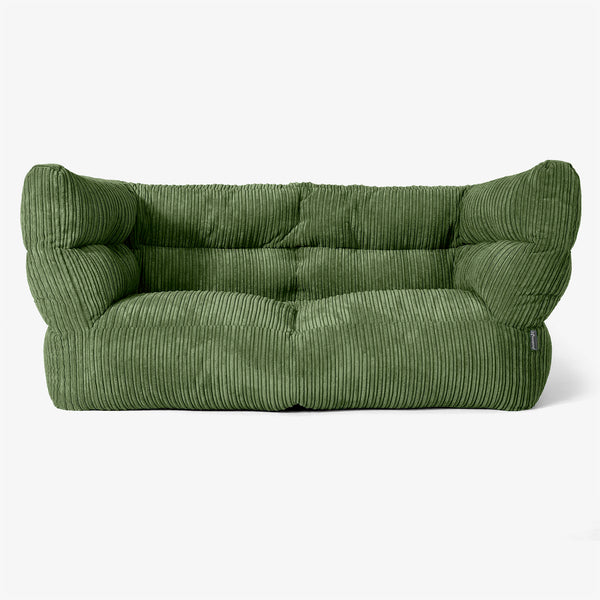 Albert 2-seter Saccosekk Sofa 2.0 - Kordfløyel Skoggrønn 01