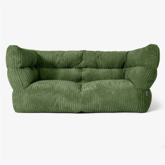 Albert 2-seter Saccosekk Sofa 2.0 - Kordfløyel Skoggrønn 01