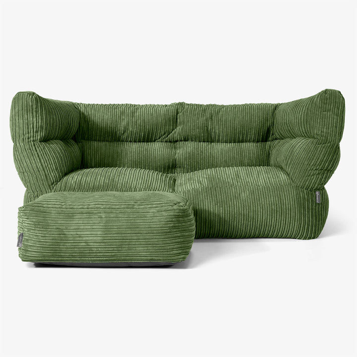 Albert 2-seter Saccosekk Sofa 2.0 - Kordfløyel Skoggrønn 02