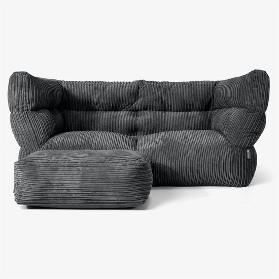 Albert 2-seter Saccosekk Sofa 2.0 - Kordfløyel Svart 02