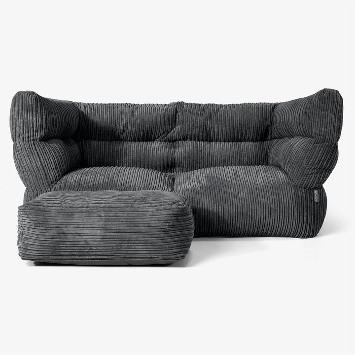 Albert 2-seter Saccosekk Sofa 2.0 - Kordfløyel Svart 02