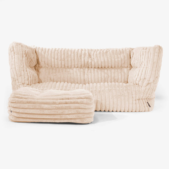 Albert 2-seter Saccosekk Sofa 2.0 - Ultrabehagelig Kord Fersken 02