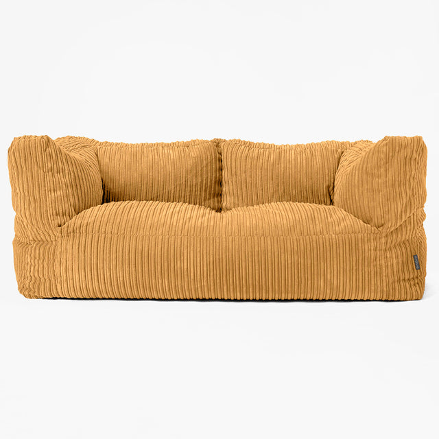 Albert 2-seter Saccosekk Sofa - Kordfløyel Gylden Honning 01