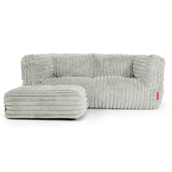 Albert 2-seter Saccosekk Sofa - Ultrabehagelig Kord Salviegrønn 02