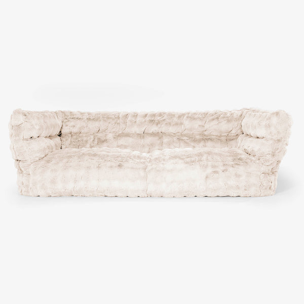 Albert 3-seter Saccosekk Sofa 2.0 - Falsk Pels Boble Krem 01