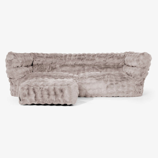 Albert 3-seter Saccosekk Sofa 2.0 - Falsk Pels Boble Mink 02