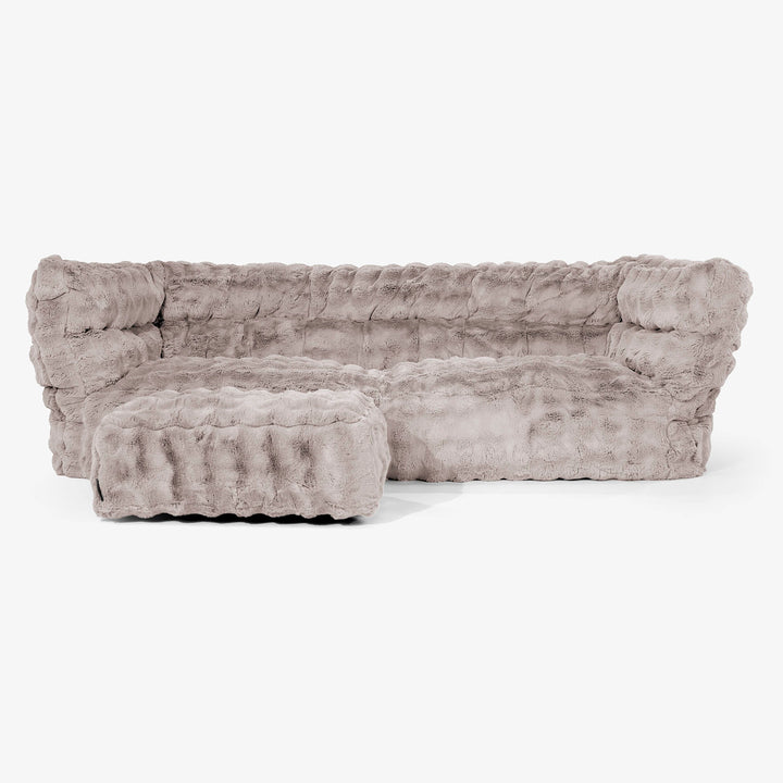 Albert 3-seter Saccosekk Sofa 2.0 - Falsk Pels Boble Mink 02
