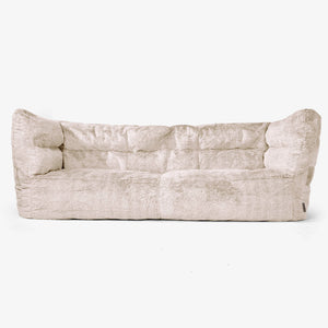 Albert 3-seter Saccosekk Sofa 2.0 - Kanin-fuskepels Gyllenbrun