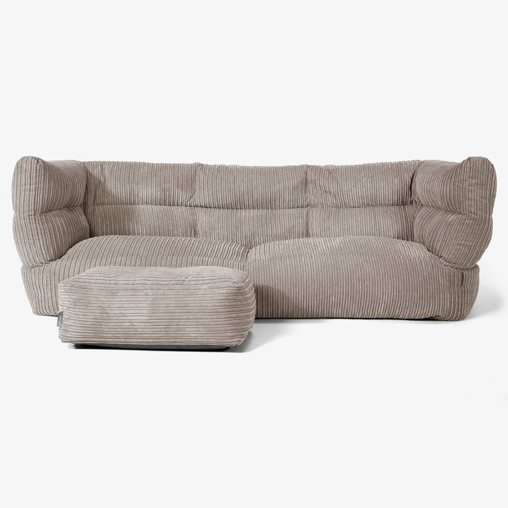 Albert 3-seter Saccosekk Sofa 2.0 - Kordfløyel Duegrå 02