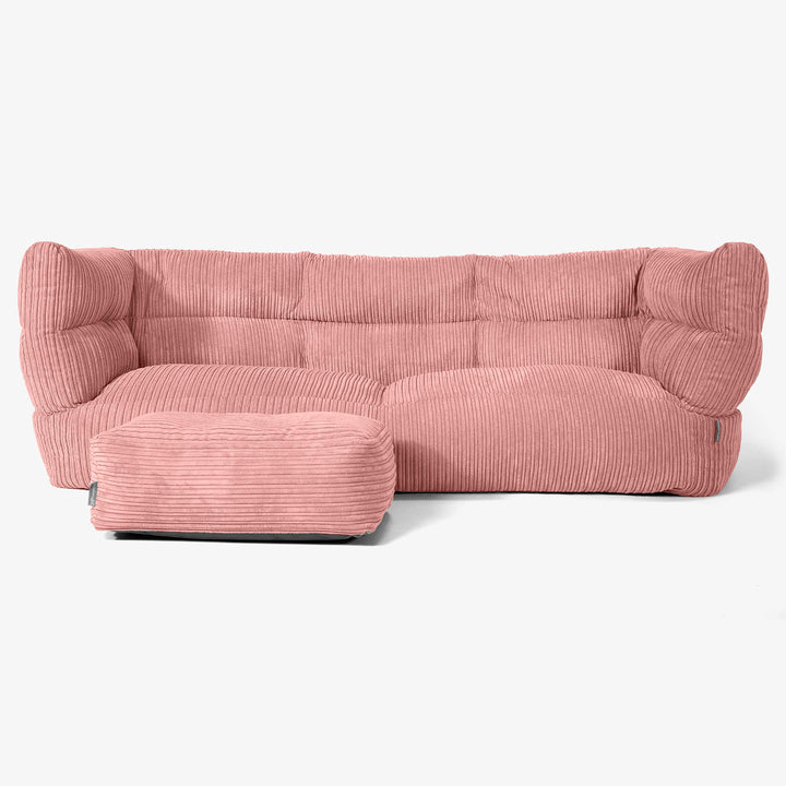 Albert 3-seter Saccosekk Sofa 2.0 - Kordfløyel Fersken 02
