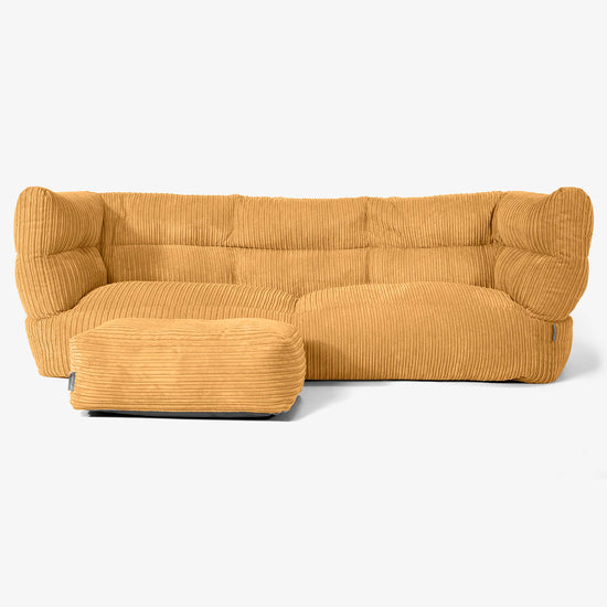 Albert 3-seter Saccosekk Sofa 2.0 - Kordfløyel Gylden Honning 02
