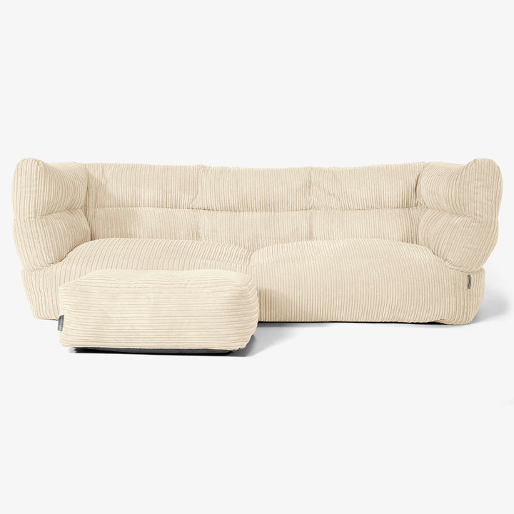 Albert 3-seter Saccosekk Sofa 2.0 - Kordfløyel Krem 02