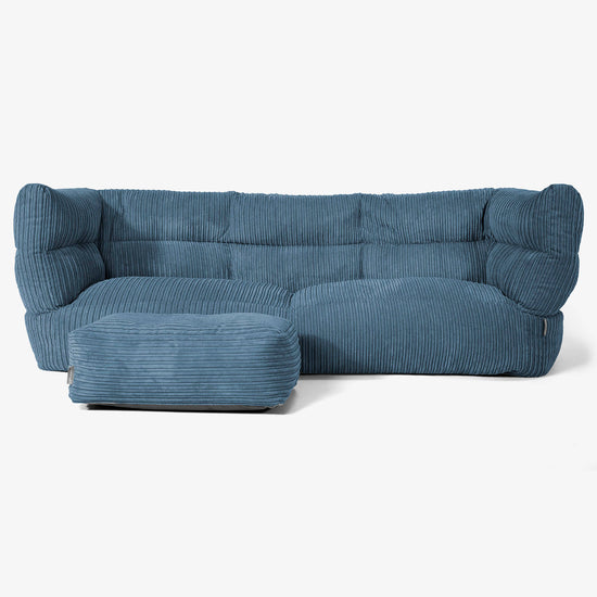 Albert 3-seter Saccosekk Sofa 2.0 - Kordfløyel Marineblå 02