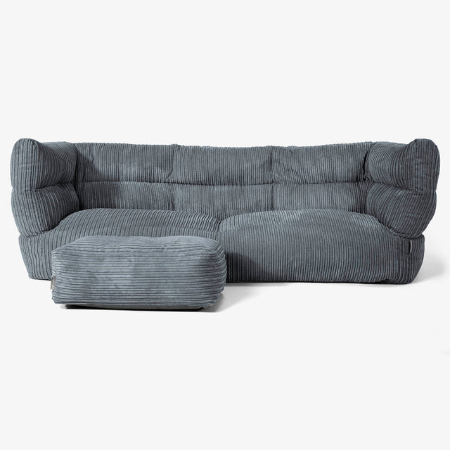 Albert 3-seter Saccosekk Sofa 2.0 - Kordfløyel Skifergrå 02