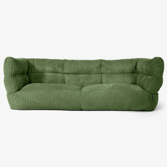 Albert 3-seter Saccosekk Sofa 2.0 - Kordfløyel Skoggrønn 01
