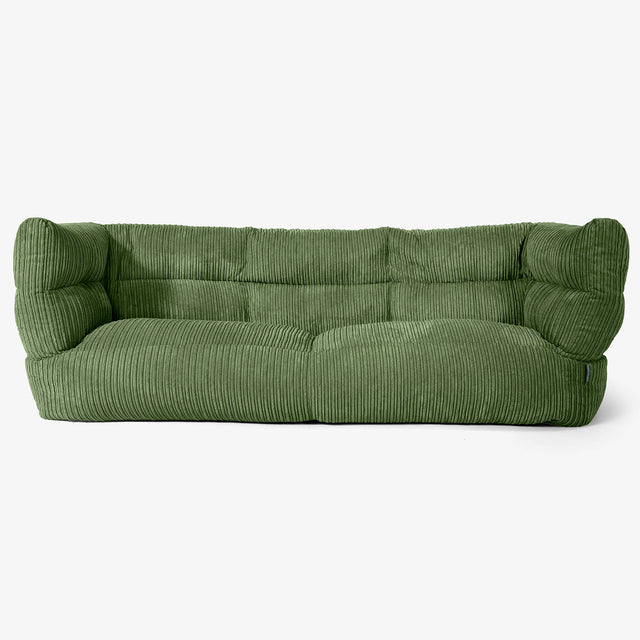 Albert 3-seter Saccosekk Sofa 2.0 - Kordfløyel Skoggrønn 01