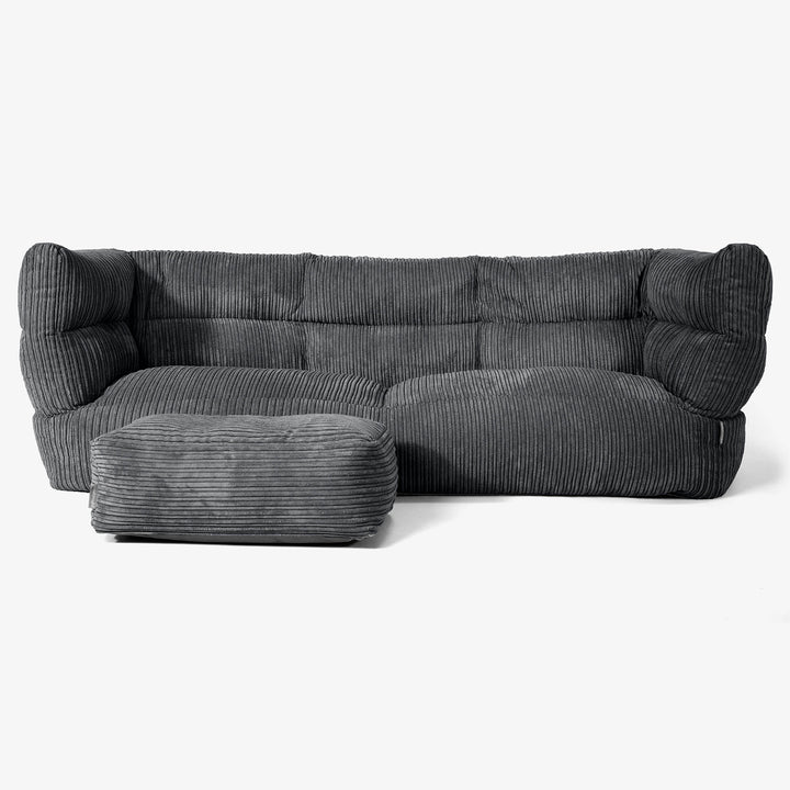 Albert 3-seter Saccosekk Sofa 2.0 - Kordfløyel Svart 02