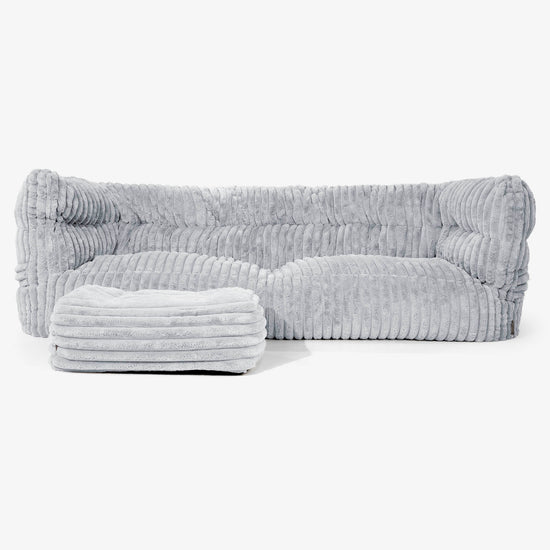 Albert 3-seter Saccosekk Sofa 2.0 - Ultrabehagelig Kord Andeggblå 02