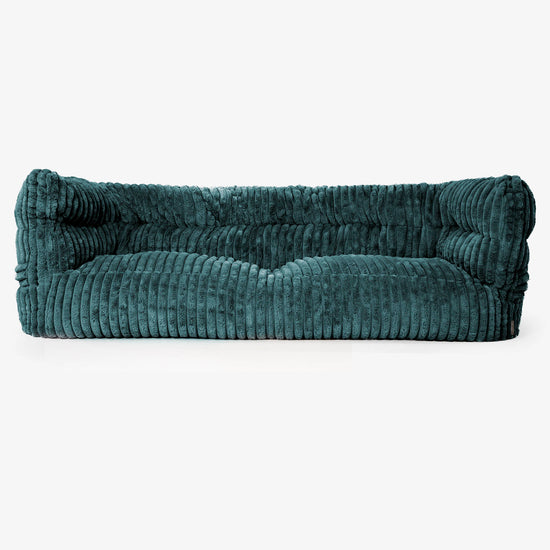 Albert 3-seter Saccosekk Sofa 2.0 - Ultrabehagelig Kord Mørketurkis 01