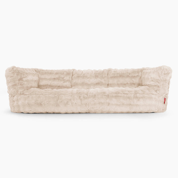 Albert 3-seter Saccosekk Sofa - Falsk Pels Boble Krem 01