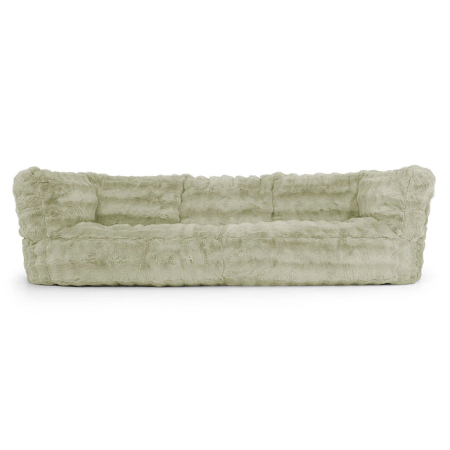 Albert 3-seter Saccosekk Sofa - Falsk Pels Boble Salviegrønn 01