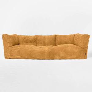 Albert 3-seter Saccosekk Sofa - Kordfløyel Gylden Honning