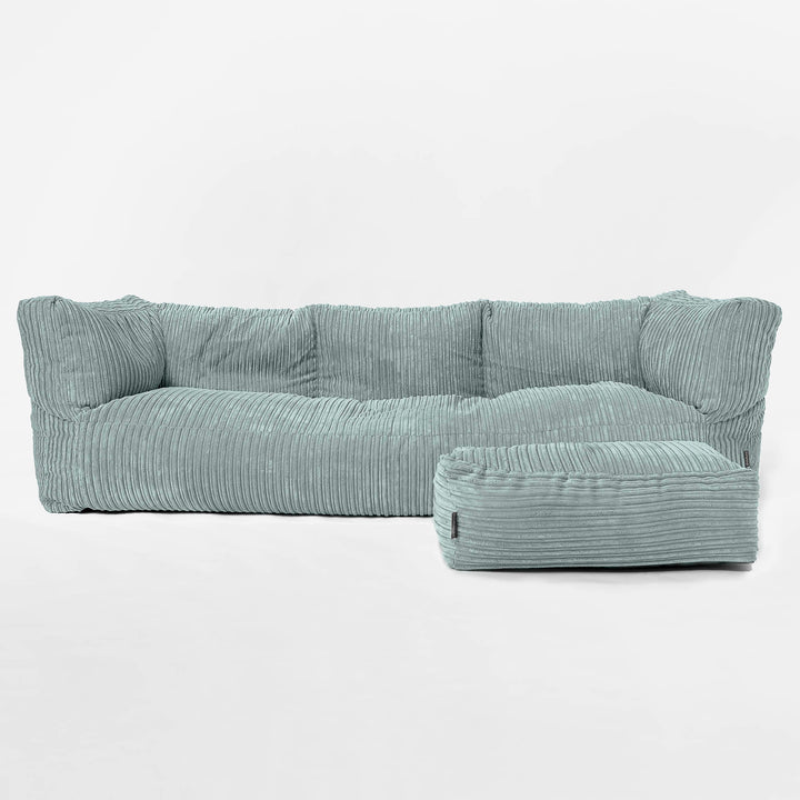 Albert 3-seter Saccosekk Sofa - Kordfløyel Mintgrønn 02