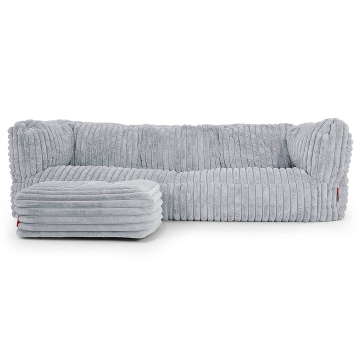Albert 3-seter Saccosekk Sofa - Ultrabehagelig Kord Andeggblå 02